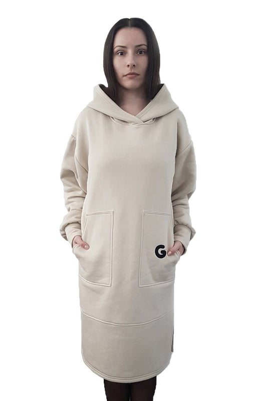 TheG Minimalist Longline Hoody // pšenice