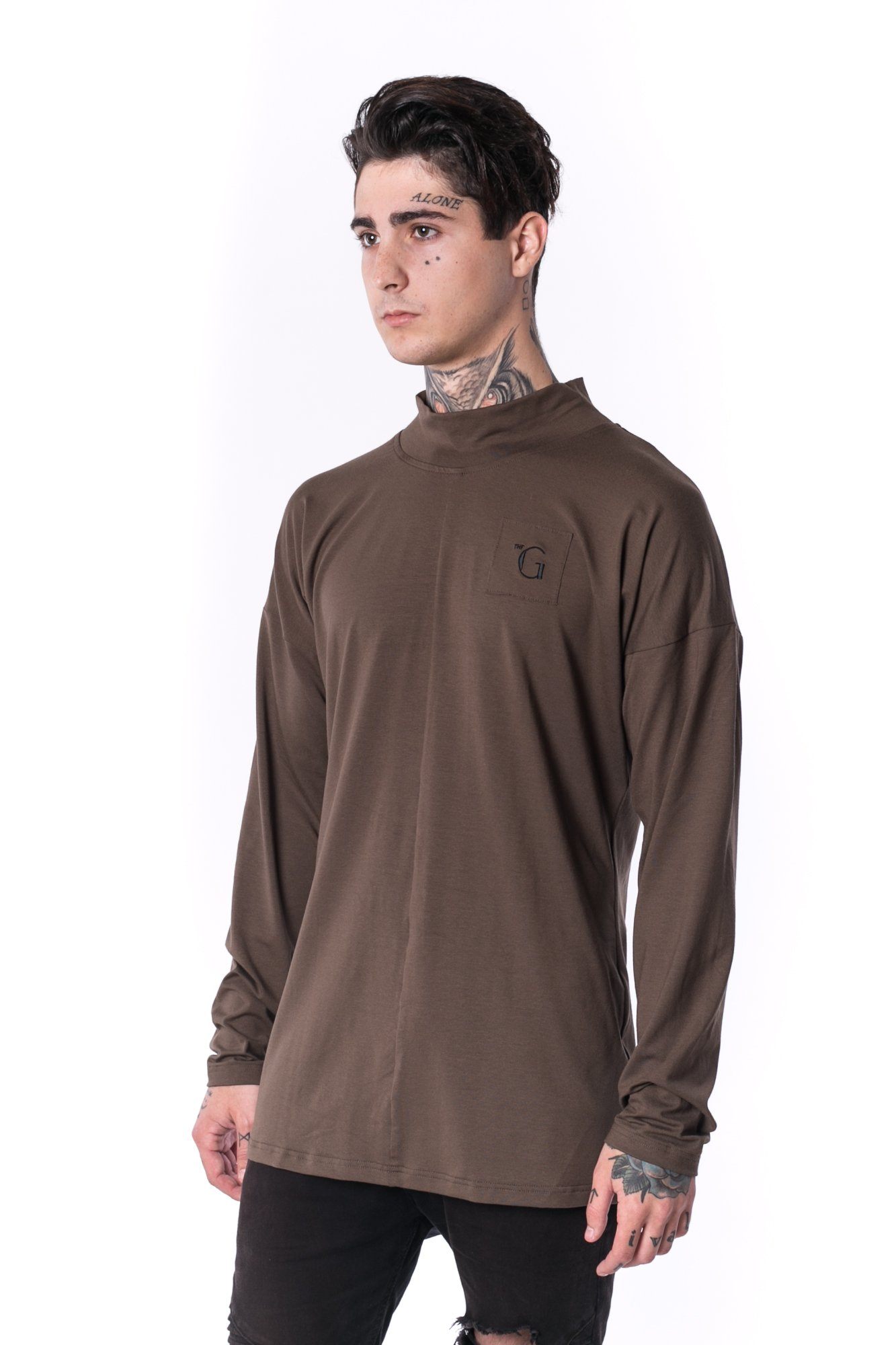 The Man Paneled Turtleneck 17 // firgreen