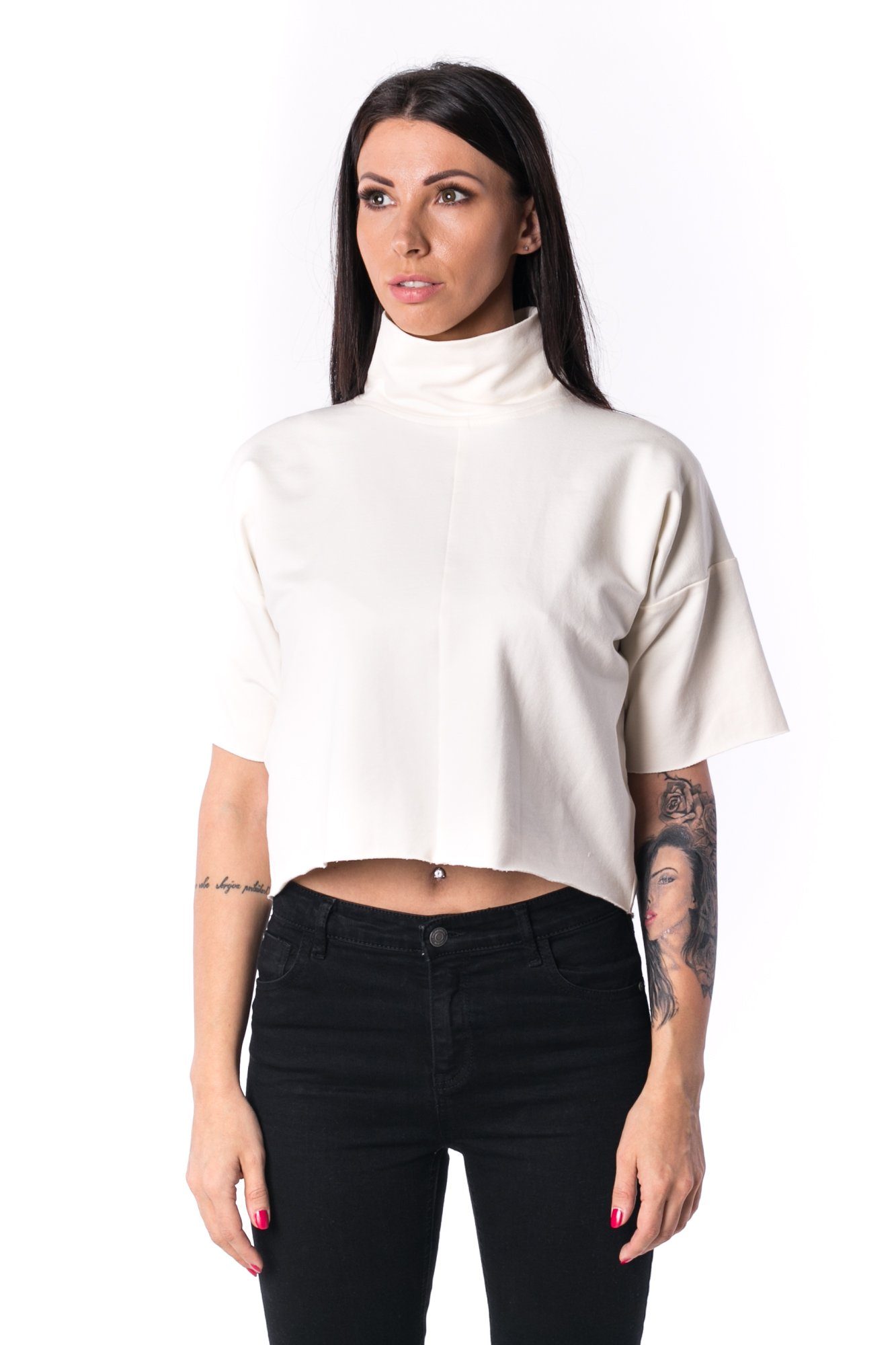 The Woman Paneled Crop Rolák 17 // perla