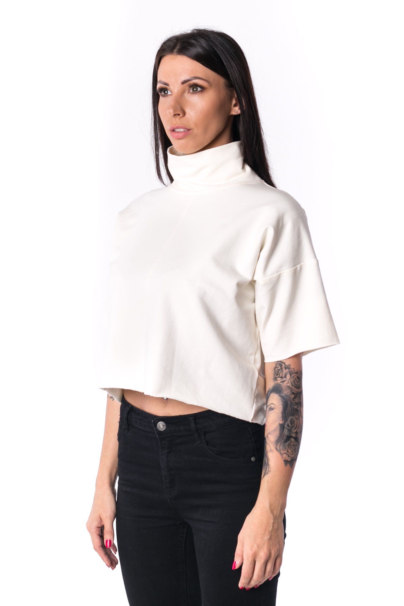 The Woman Paneled Crop Rolák 17 // perla