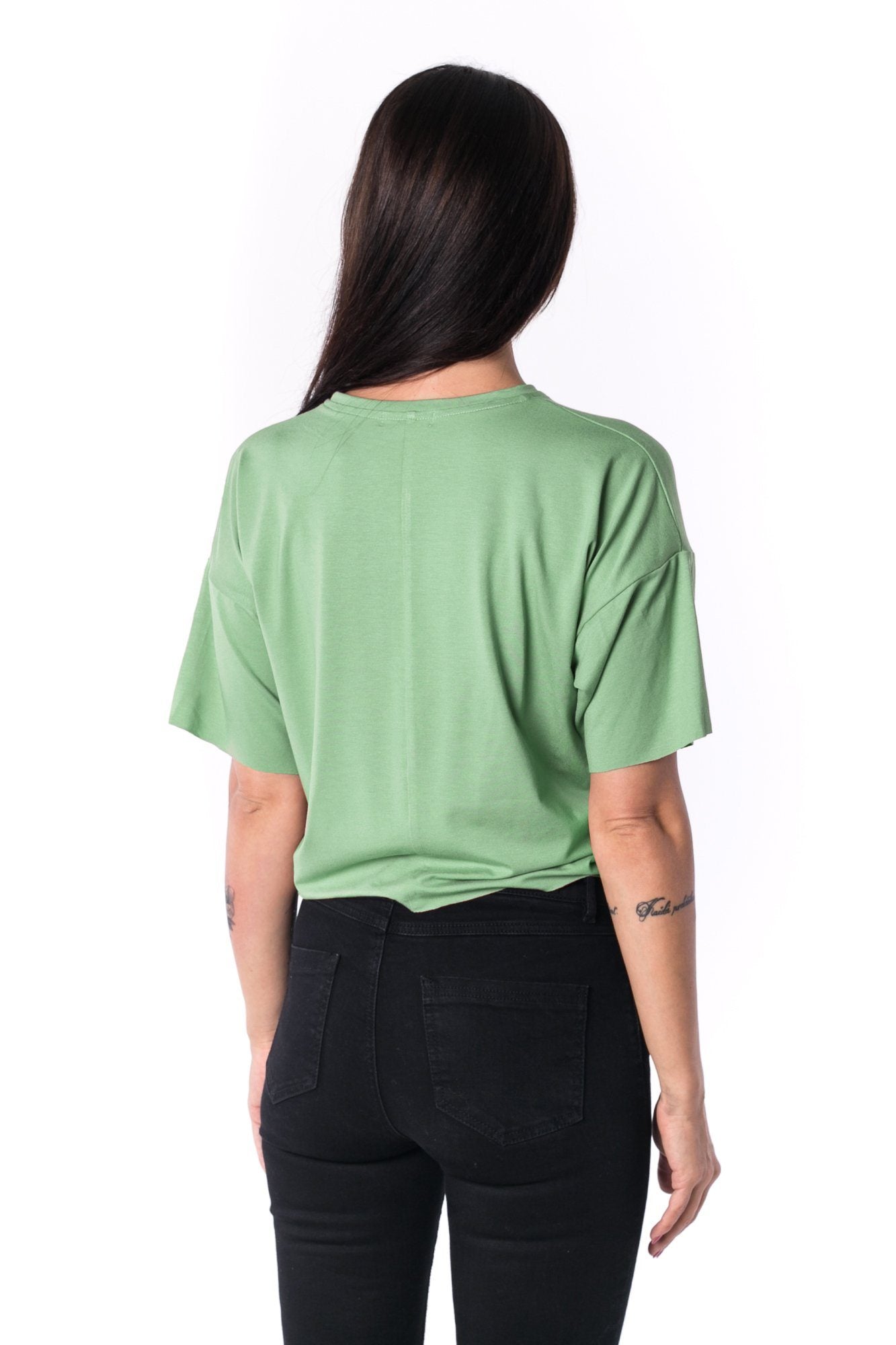 TheG Woman Paneled Oversize Crop Tee 17 // mentol
