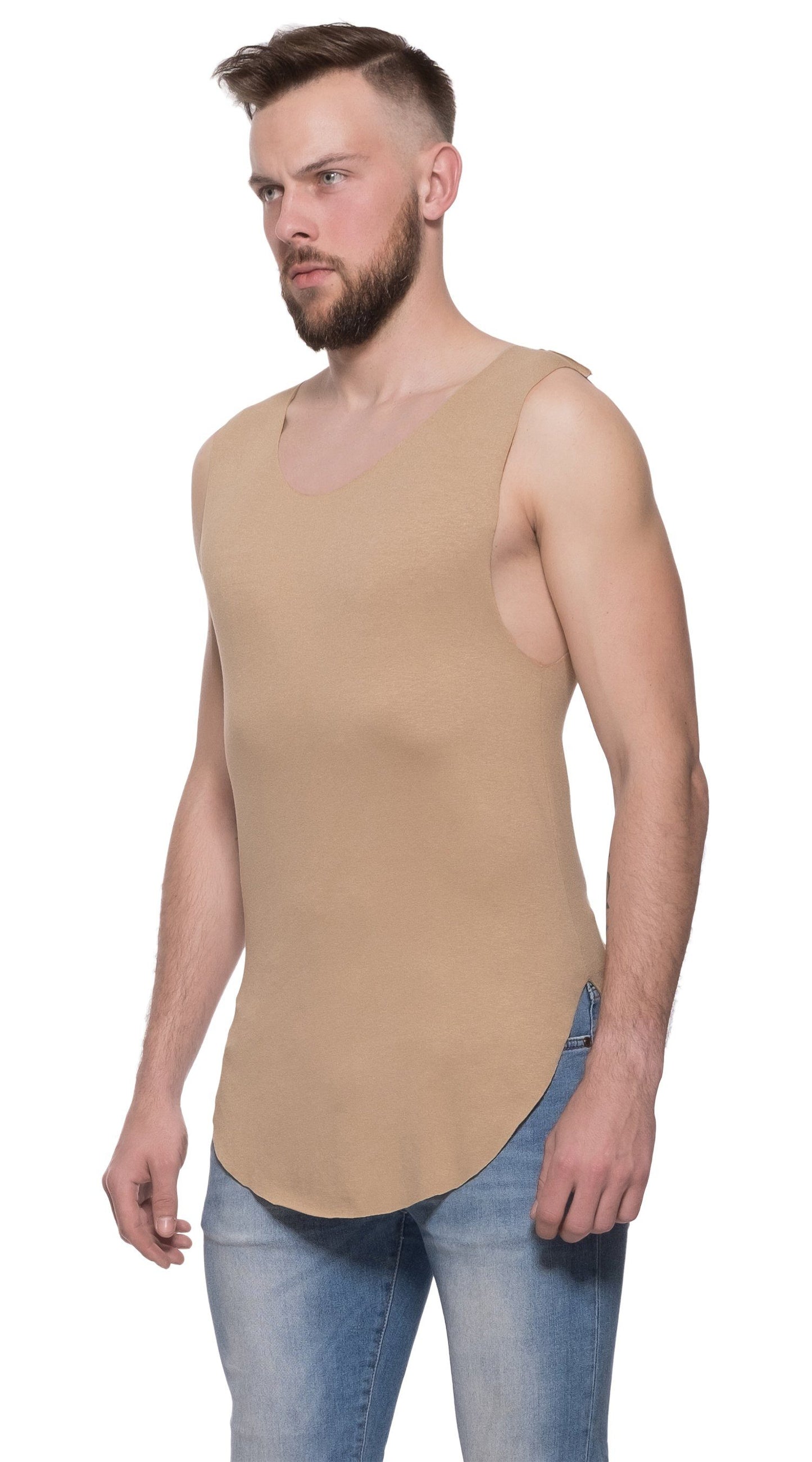 TheG Man viskózový dlouhý tank // velbloud