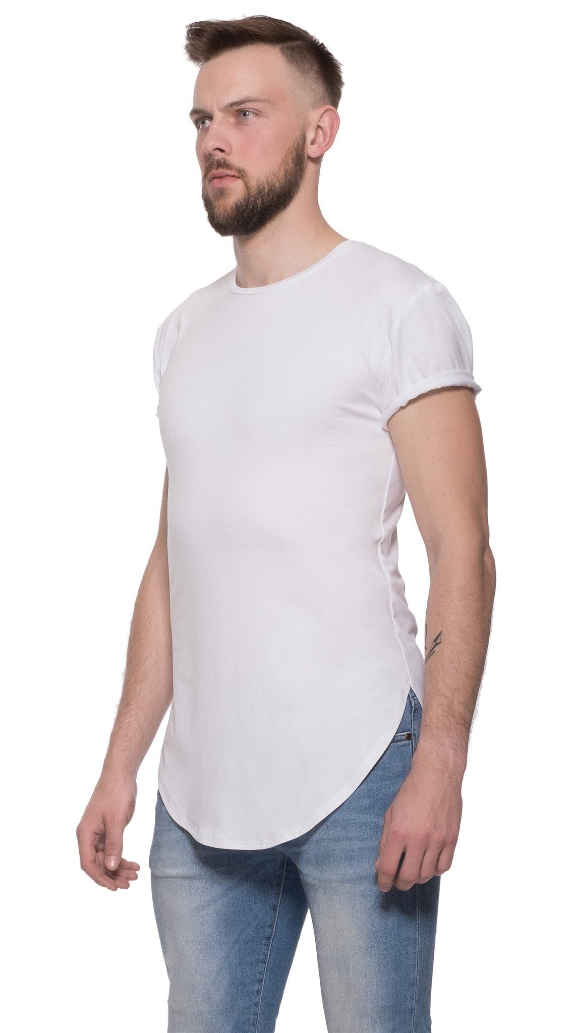 TheG viscose handmade designer 1/2 long tee white