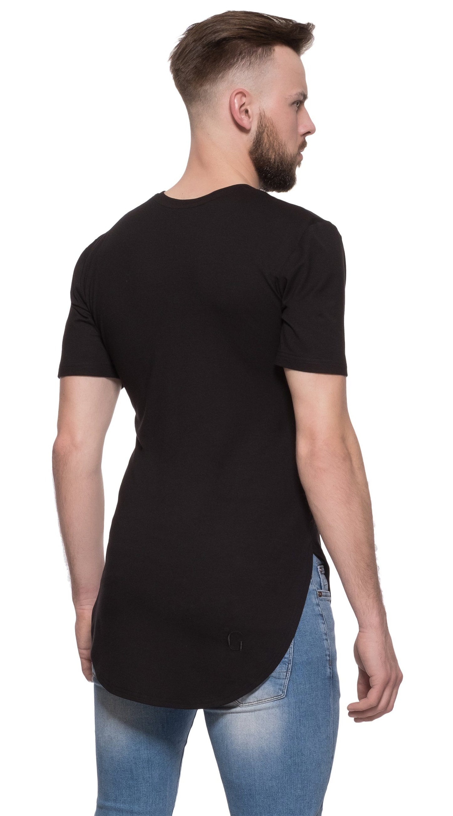 TheG Man Viscose Basic 2/2 dlouhé tričko // černé