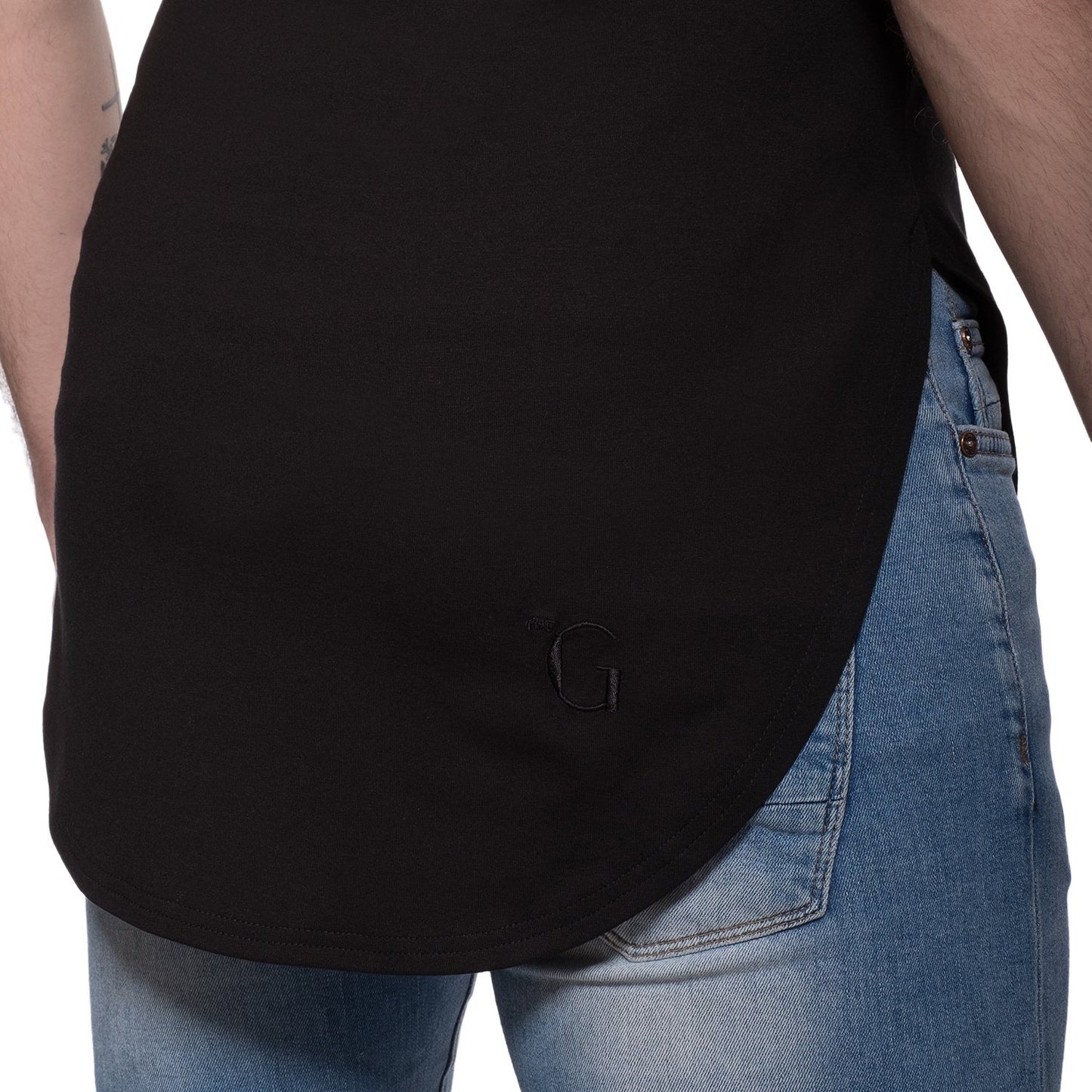 TheG Man Viscose Basic 2/2 dlouhé tričko // černé
