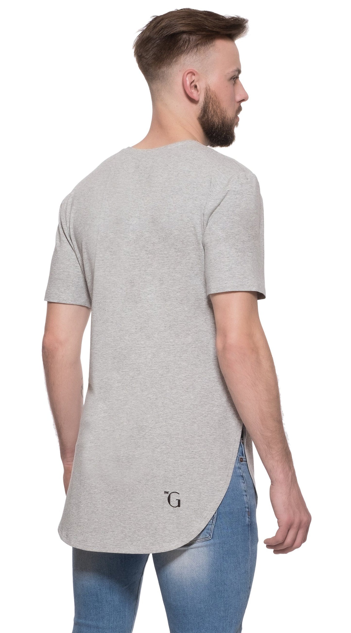 TheG Man Viscose Basic 2/2 Long Tee // šedá