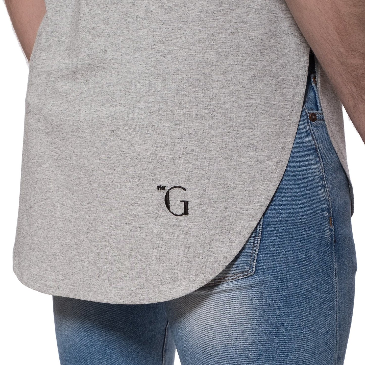 TheG Man Viscose Basic 2/2 Long Tee // šedá