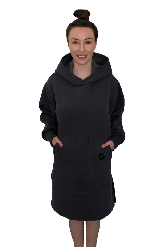 TheG Minimalist Longline Hoody // sepraná šedá