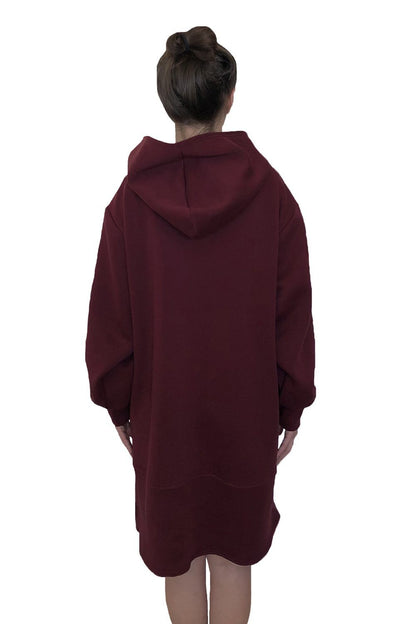 TheG Minimalist Longline Hoody // merlot