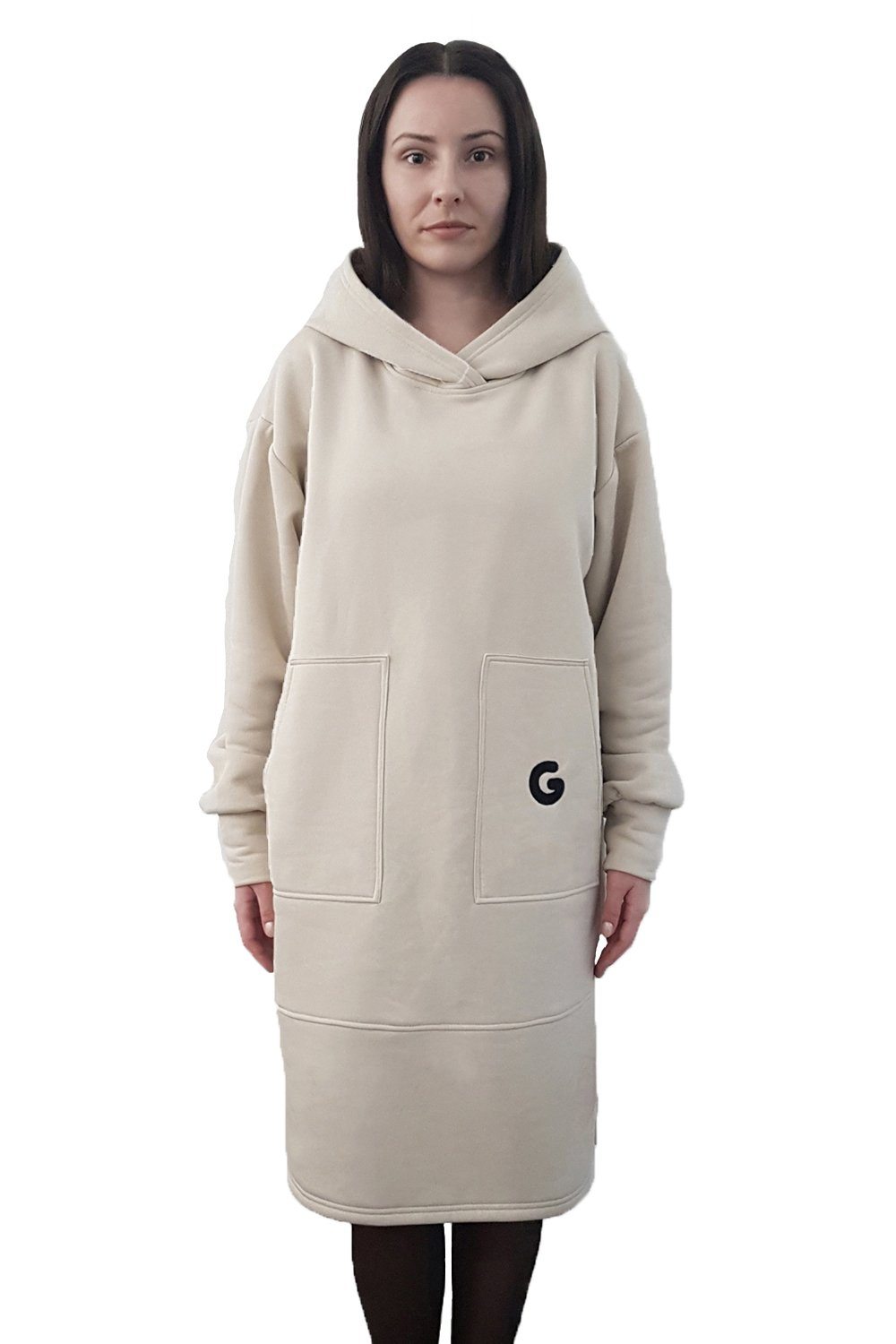 TheG Minimalist Longline Hoody // pšenice
