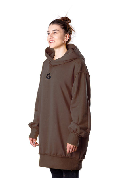 TheG Fresh Oversize Hoody Woman // hnědá