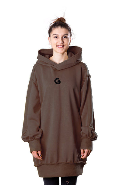 TheG Fresh Oversize Hoody Woman // hnědá