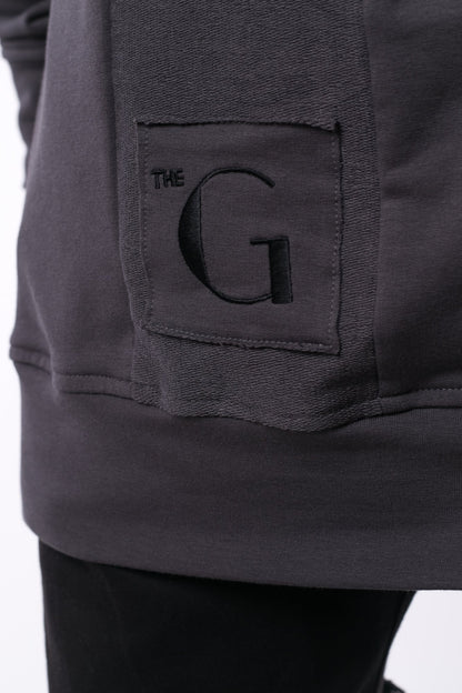 The Man Paneled Hoody 17 // dřevěné uhlí