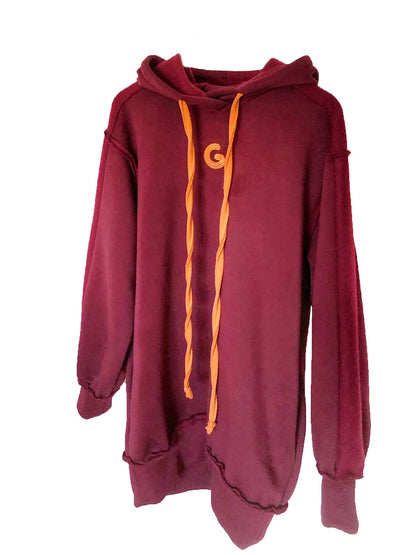 TheG Fresh Oversize Hoody Woman // merlot-oranžová