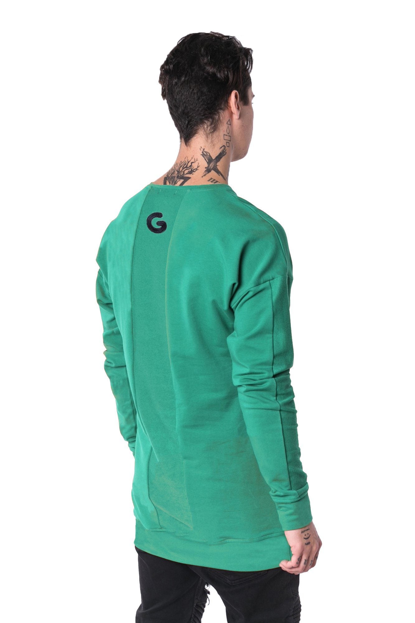 The Man Panelled Pullover Crewneck 17 // mint