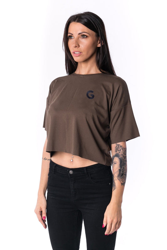 TheG Woman Paneled Oversize Crop Tee 17 // firgreen