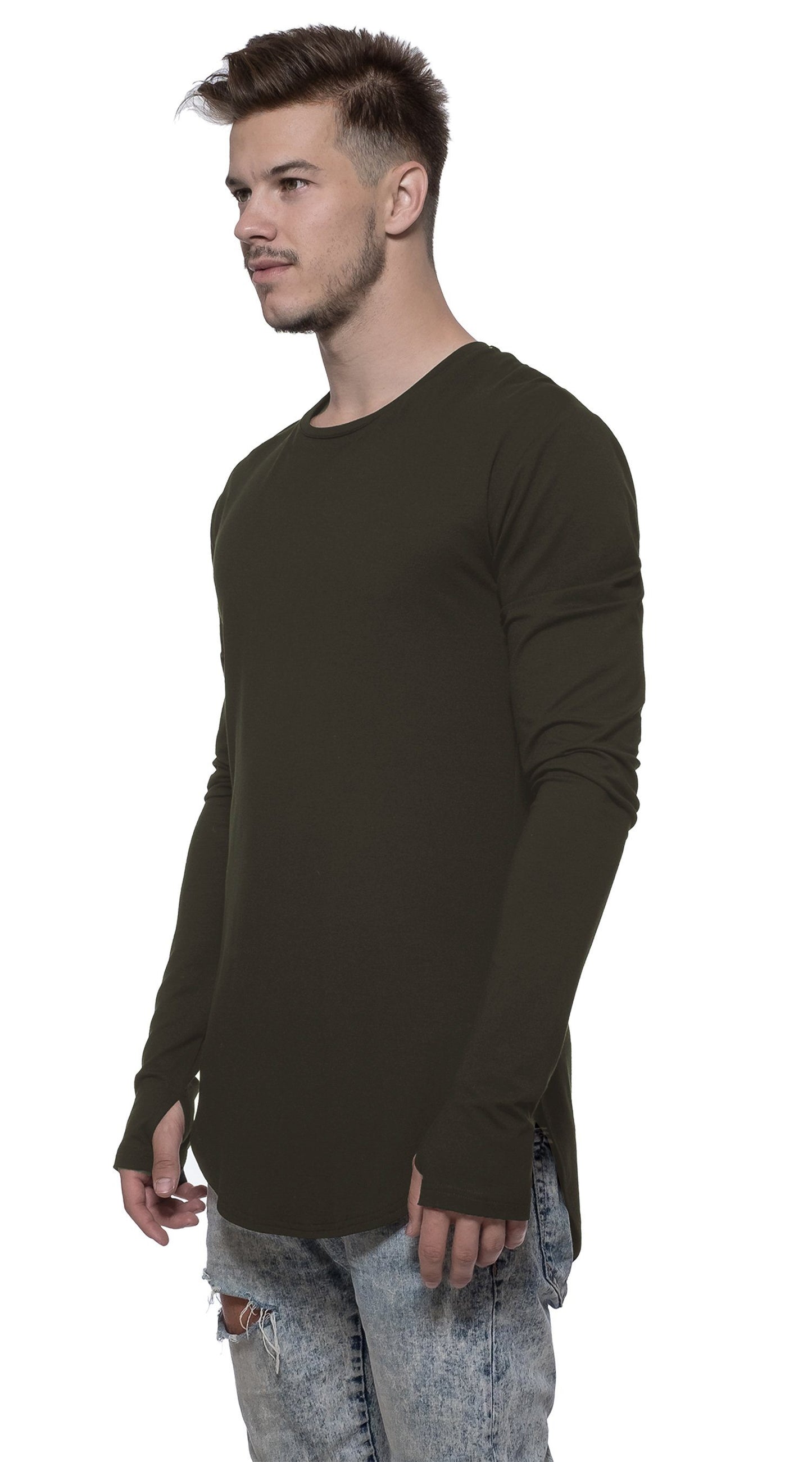TheG Man Viskóza Under Long Tričko // khaki