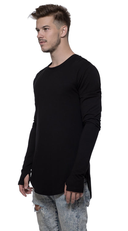 TheG Man Viscose Under Long Tee // black