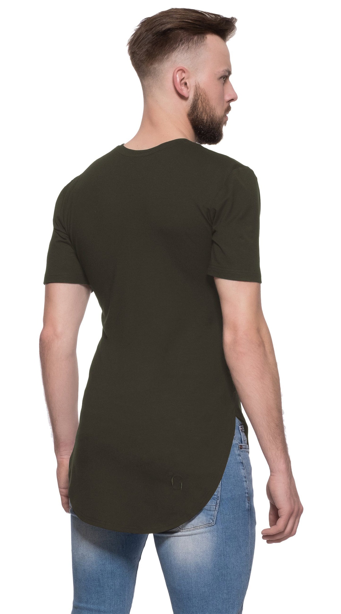 TheG Man Viscose Basic 2/2 dlouhé tričko // khaki