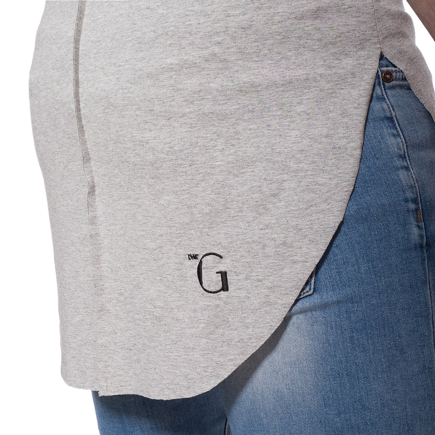 TheG Man Viscose Long Tank // grey
