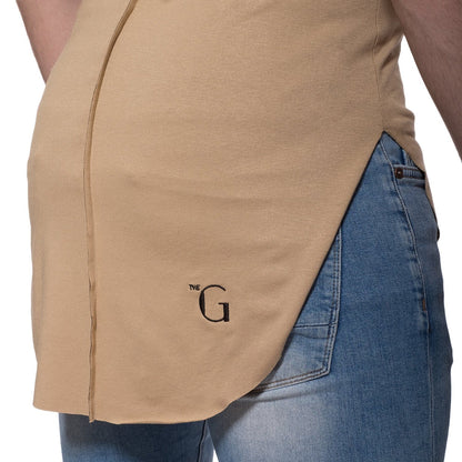TheG Man Viscose Long Tank // camel