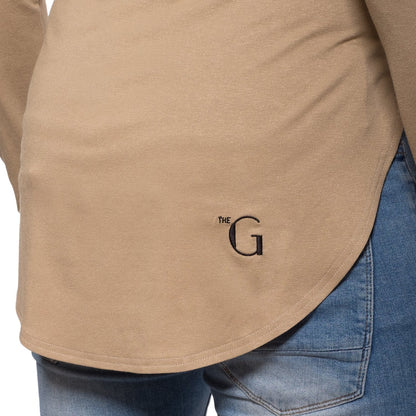 TheG Man Viscose Under Long Tee // camel