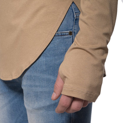 TheG Man Viscose Under Long Tee // camel
